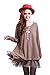 youjumaoyi Women's Boat Neck Patchwork Cute Lace Dress Khakii L