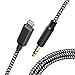 Car Aux Cable for iPhone X/Xs/Xr / 8/7 / 6 / Plus, Topacom 3.5mm Audio Cable, Aux Cord for Car Stereo, Headphone, Speaker, Black & White primary