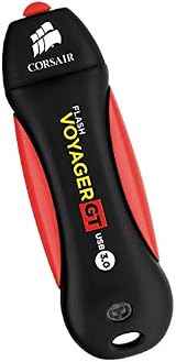 Corsair Flash Voyager GT 256GB USB 3.0 Flash Drive Black Red Fast Transfer view 2
