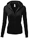 J.TOMSON Women's Basic Zip Up Hooded Long Sleeve Jacket