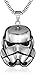 Star Wars Jewelry Unisex Storm Trooper 3D Stainless Steel Chain Pendant Necklace, 24