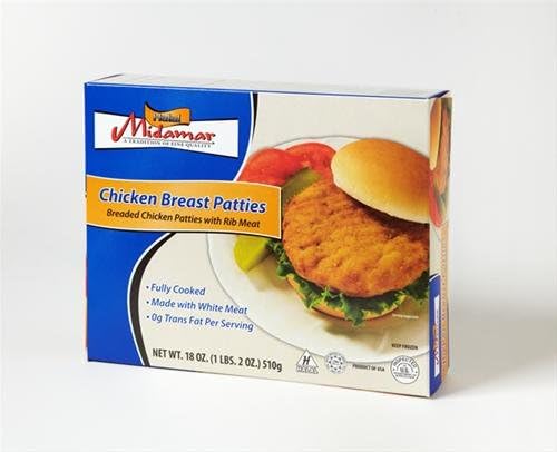 Midamar - Halal Chicken Breast Patties (fully Cooked) *