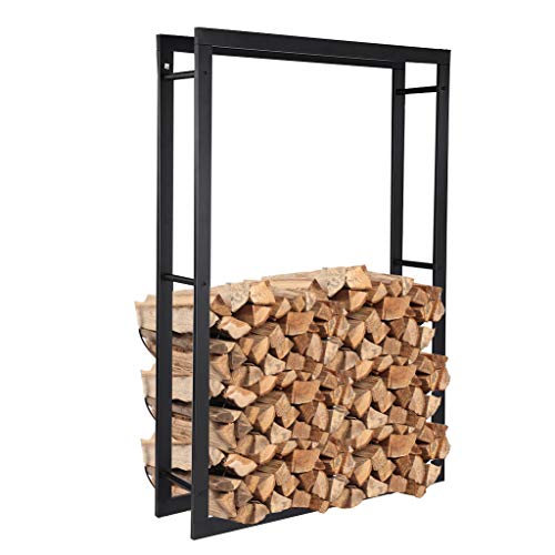 Loywe Kaminholzregal Kaminholzhalter Brennholzregal Feuerholzregal Kaminholzständer Brennholz Holzhalter aus Metall in… – Bild 8