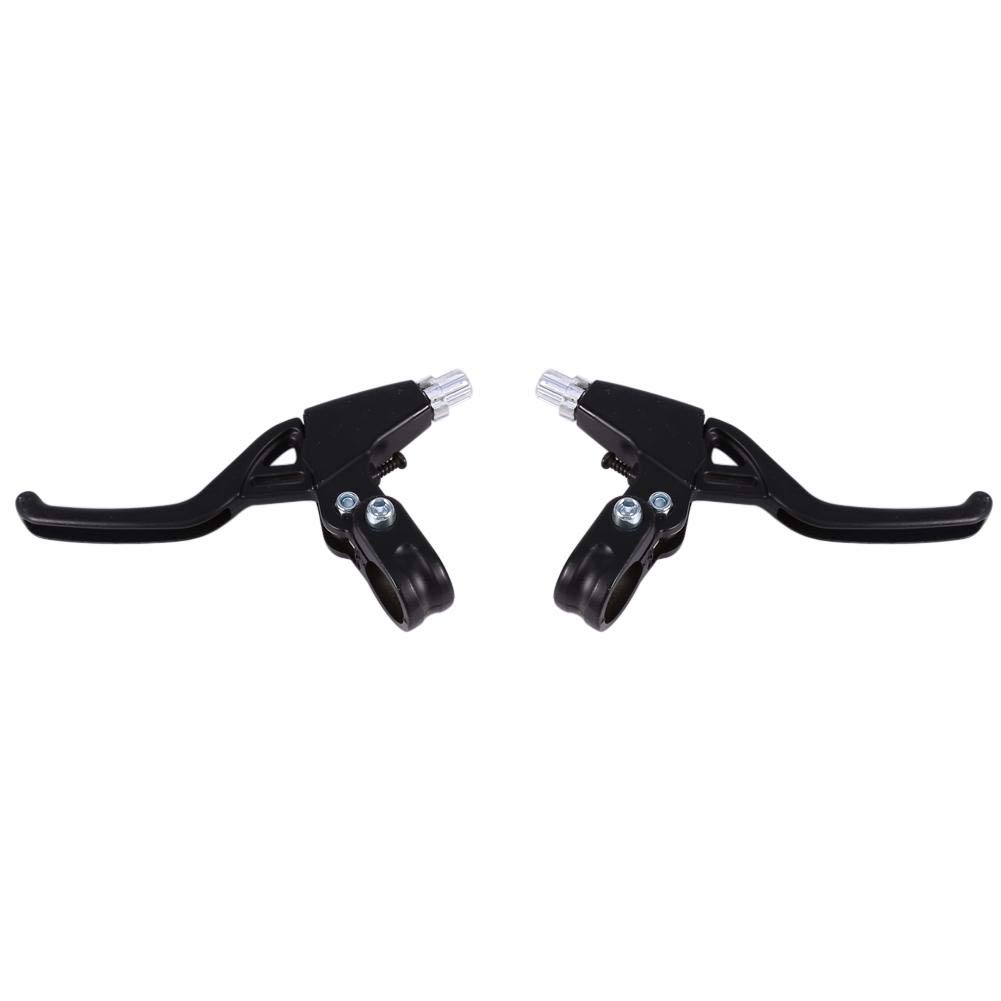 Dilwe Brake Lever, 1 Pair 4 Colors Quality Aluminium Alloy Mountain Bike Handlebar Brake Level Handles for Cycling (Black)