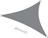 swift Sun Shade Sail 3m x 3m x 3m Triangle Grey Waterproof UV 98% Block