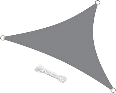 swift Sun Shade Sail 3m x 3m x 3m Triangle Grey Waterproof UV 98% Block