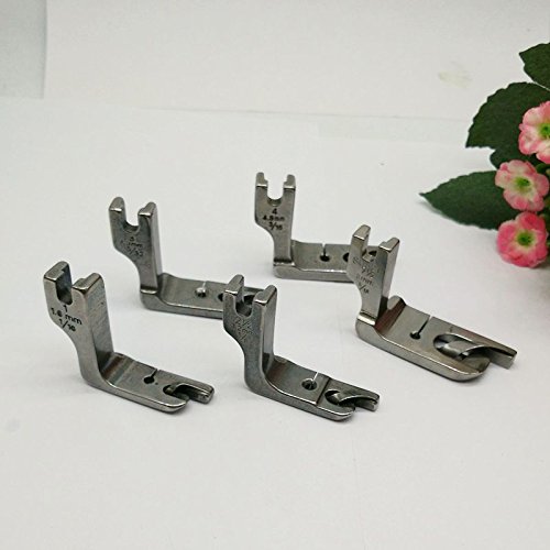 HONEYSEW 5 FIXED HIGH SHANK SCROLL HEMMER FEET FOOT SET For Consew 7360R-1 2230