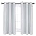 NICETOWN Room Darkening Draperies Curtains Panels, Window Treatment Thermal Insulated Grommet Room Darkening Curtains/Drapes for Bedroom (2 Panels, 42 by 45, Platinum-Greyish White)