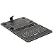 iRULU Leather USB Keyboard Case for 8-9 Inch Touch Screen Tablet with Buttons and Stand -Black