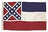 Independence Flag Nylon Mississippi Flag, 3 x 5'