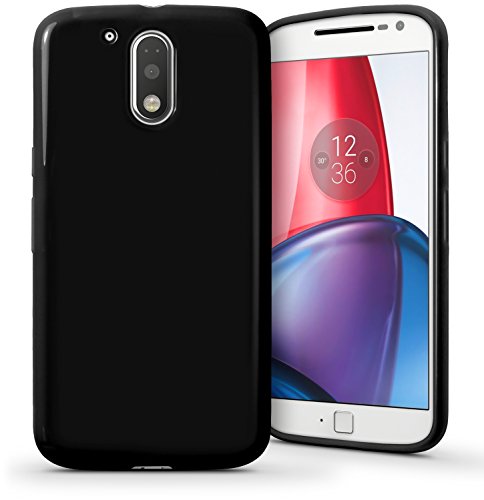 Tarkan Royal Slim Flexible Back Case Cover Pouch for Moto G4 & G4 Plus [G 4th Generation] [Jet Black]