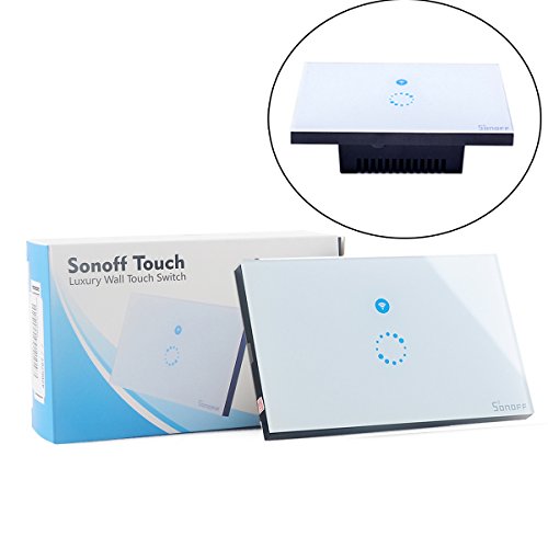 Makerfocus Sonoff Touch WiFi Wireless Remote Control Switch AC90 To 250V 400W Smart Timer LED Wall Light Switch with Glass Touch Panel