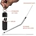 URMax Creative Collapsible stainless steel straw, Folding Drinking Straw, Eco-Friendly Food Grade TPE Tube and Stainless Body Collapsible Reusable Straw with Metal Box - Black