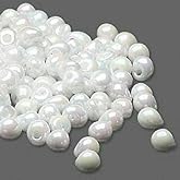 Miyuki Beads Teardrop Seed Glass Fringe Beads Drops 4x3.4mm 15 Grams (Rainbow White)