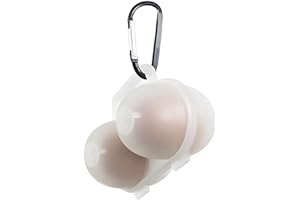 RoseFlower 2 Girds Egg Holder Container, Plastic Egg Storage Box Leakproof Shockproof Protection, Portable Egg Tray Carriage Dispenser for Camping Picnic Travel Kitchen Refrigerator Outdoor, Clear