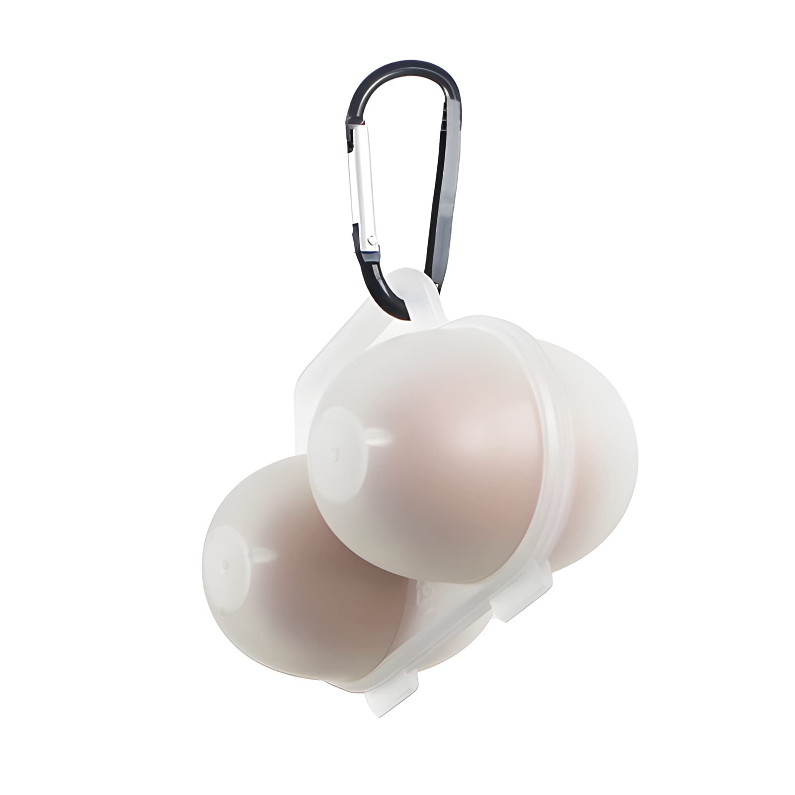 RoseFlower 2 Girds Egg Holder Container, Plastic Egg Storage Box Shockproof Protection, Portable Egg Tray Carriage Dispenser for Camping Picnic Travel Kitchen Refrigerator Outdoor, Clear