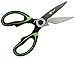 Orgalif Kitchen Shears - Multifunctional Stainless Steel Heavy Duty Scissors for Cutting Poultry Herbs Meat Fish & Food with Bottle Opener (Set of 2) Green