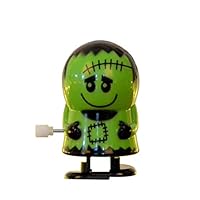 Wenjuan Halloween Clockwork Gift Wind up Bounce Skeleton Vampire Zombie Props Toy Jumping Scary Ghost Monster (A)