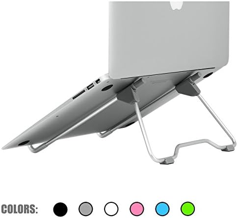 SACVON Laptop Stand,Foldable,Portable,Stable,Adjustable Height Width &amp; Angle,for Laptop/MacBook/Notebook/ipad/ Light Weight Folding Aluminum Stand-Gray
