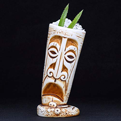 BESTonZON Cocktailgläser Keramik Hawaiian Cocktailbecher Tiki Tasse Neuheit Bier Wein Saft Tasse Hawaiian Party… – Bild 6