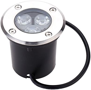 3W LED Underground Path Light High Power Outdoor Decorative Spotlight Yard Garden Landscape In-ground Well Lights IP67 Waterproof, AC/DC 12V,Warm White