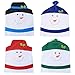 VALORCASA Christmas Snowman Chair Covers Set of 4,Novelty Party Holiday Dining Chair Slipcovers for Kitchen,Bar or Restaurant,23