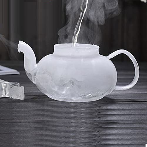 HOOPZOZA Glass Tea Maker Teapot With Filtering Glass Warmer 6 Tea Cups Set 50mL (A-set)