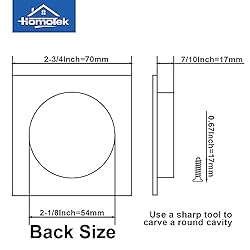 HOMOTEK Square Recessed Sliding Closet Door Finger