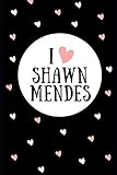 I Love Shawn Mendes: Blank Lined Designer Notebook Journal
