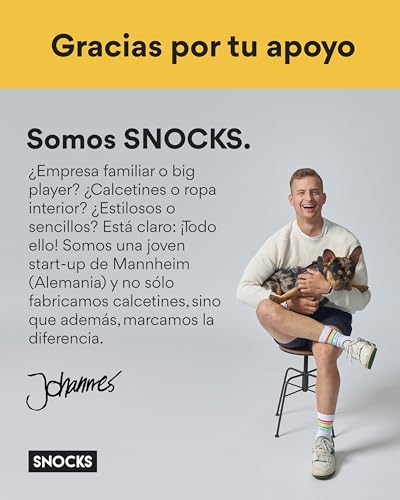 Snocks Pack of 6 Organic Cotton Boxers – Ultra Soft Underwear – Men's Boxer Shorts Without Annoying Tag – Men's Boxer Pack Sizes XS-XXL