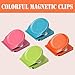 DIYSELF 4Pack Magnetic Clips Refrigerator Whiteboard Wall Fridge Magnetic Memo Note Clips Magnets Metal Clip