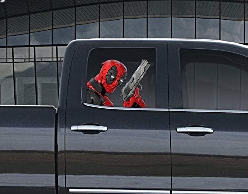 Stikka Vinyl Car Window Full Color Graphics Decal Antihero with Gun Sticker