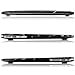 iDOO Marble Pattern Case for [ MacBook Air 11 inch ] (Model: A1370 and A1465 )- Matte Rubber Coated Hard Shell Cover - Black