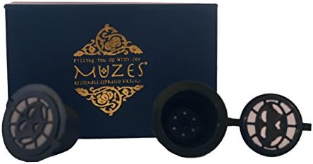 Muzes Refillable Nespresso Compatible Coffee Capsules - Reusable, Eco-Friendly, Money-Saving Solution for Delicious Coffee (5-Pack)