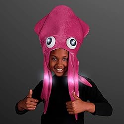 Flashing Light Up Silly Squid Hats by
