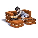 Jaxx Zipline Kids Modular Sofa & Ottomans/Fold Out