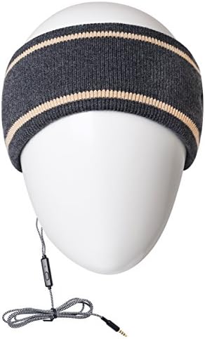 MMUSS Sleep Headphones Headband with Mic, Control Button and Ultra Thin Speakers. Perfect for Sleeping, Sports, Air Travel, Meditation and Relaxation. Washable Music Control Phone Call Answer (Gray)