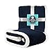 PetAmi Waterproof Dog Blanket for Medium Large Dog Puppy Cat Throw for Couch Cover Leakproof Protection, Sherpa Fleece, Reversible Soft Washable 60x40 Navy Blue