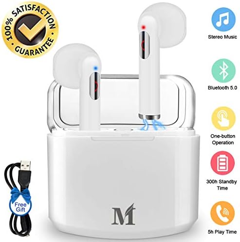 Wireless Earbuds,Bluetooth Earbuds Wireless Earphones Stereo Wireless Earbuds with Microphone/Charging Case Bluetooth in Ear Earphones Sports Earpieces Compatible iOS Samsung Android Phones