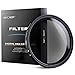 K&F CONCEPT 62mm Variable ND2-ND400 ND Lens Filter (1-9 Stops) for Camera Lens, Adjustable Neutral Density Filter with Microfiber Cleaning Cloth (B-Series)