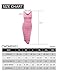 TWINTH Women's Sexy Stretch Ruched Sundress Fold Bodycon Midi Tank Dress