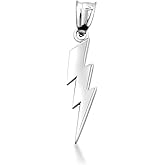 Claddagh Gold .925 Sterling Silver Thunderbolt Lightning Bolt Necklace | Choice of Pendant Only or Chain Length