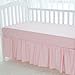 TILLYOU Crib Bed Skirt Dust Ruffle, 100% Natural Cotton, Nursery Crib Bedding Accessory Toddler Bedskirt for Baby Boys Girls, 14