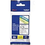 Brother Tape, Laminated Black on White, 12mm (TZe231)