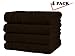 Premium, Luxury Hotel and Spa Quality, 100% Genuine Cotton, 27x55 Inches 4-Piece Turkish Bath Towel Set for Decorative Bathroom, Maximum Softness and Absorbency by American Soft Linen, Chocolate Brown