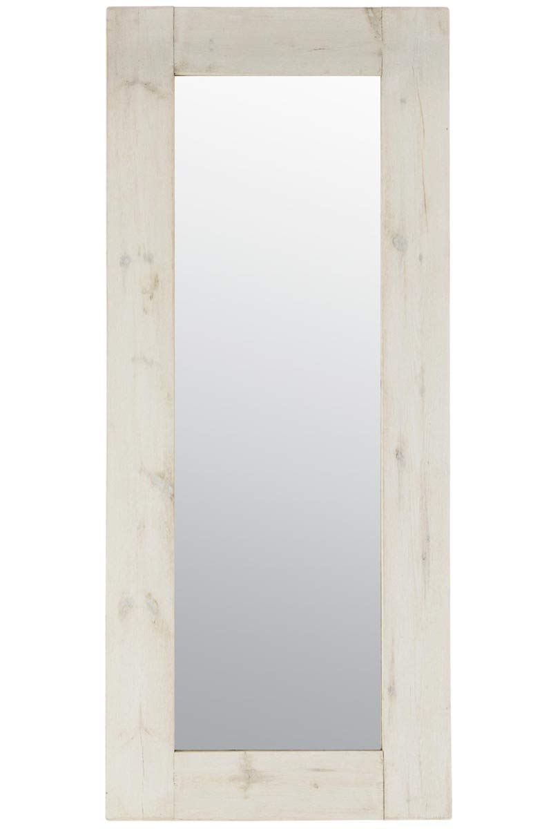 Large White Solid Wood Full Length Mirror 6Ft X 2Ft6 (183cmcm X 76cm)