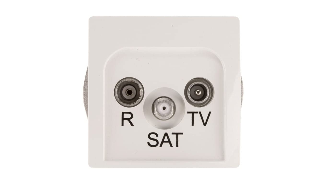 Kontakt-Simon BMZAR-SAT1.3/1.01/11 Socket White Plastic IP20, 75 mm 41 mm 75 mm