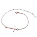 WDSHOW Sideways Cross Bracelets Rose Gold-Tone Silver-Tone