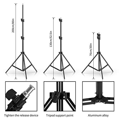 LOMTAP Photography Lighting Umbrella Kit 6.5ftx9.8ft Background Support