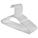 SONGMICS Clothes Hangers Plastic 50 Pack, Easy and Convenient with Widened Non Slip Grooves and Reinforced Ends, White UCRP03W-50